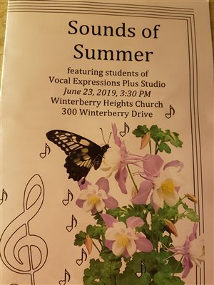 Sounds of Summer Recital - June 23, 2019